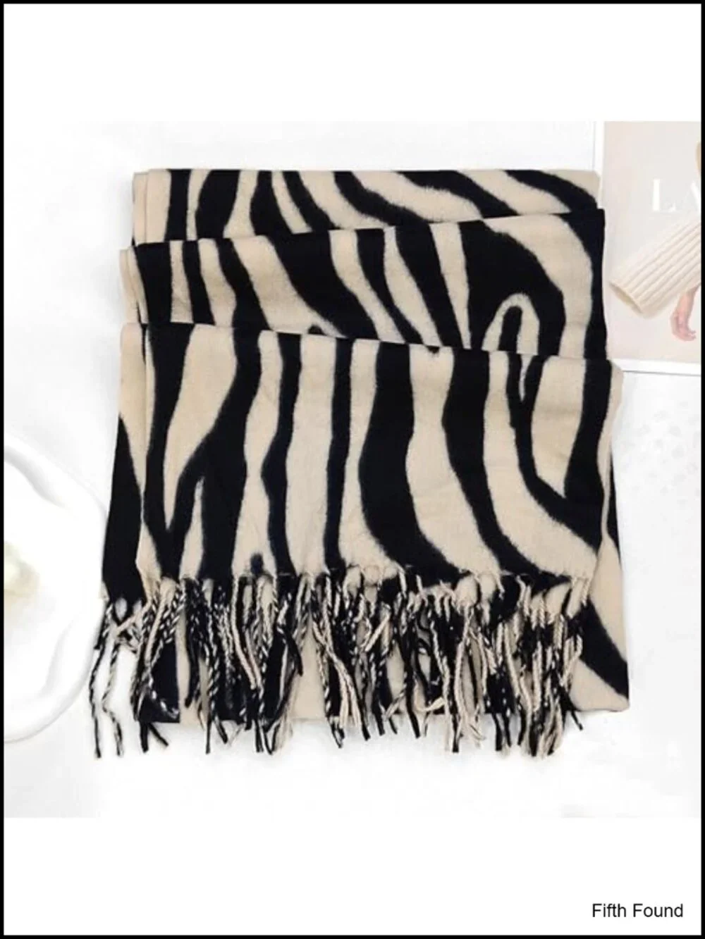 Soft Warm Leopard Cheetah Print Fringed Scarf Shawl Wrap